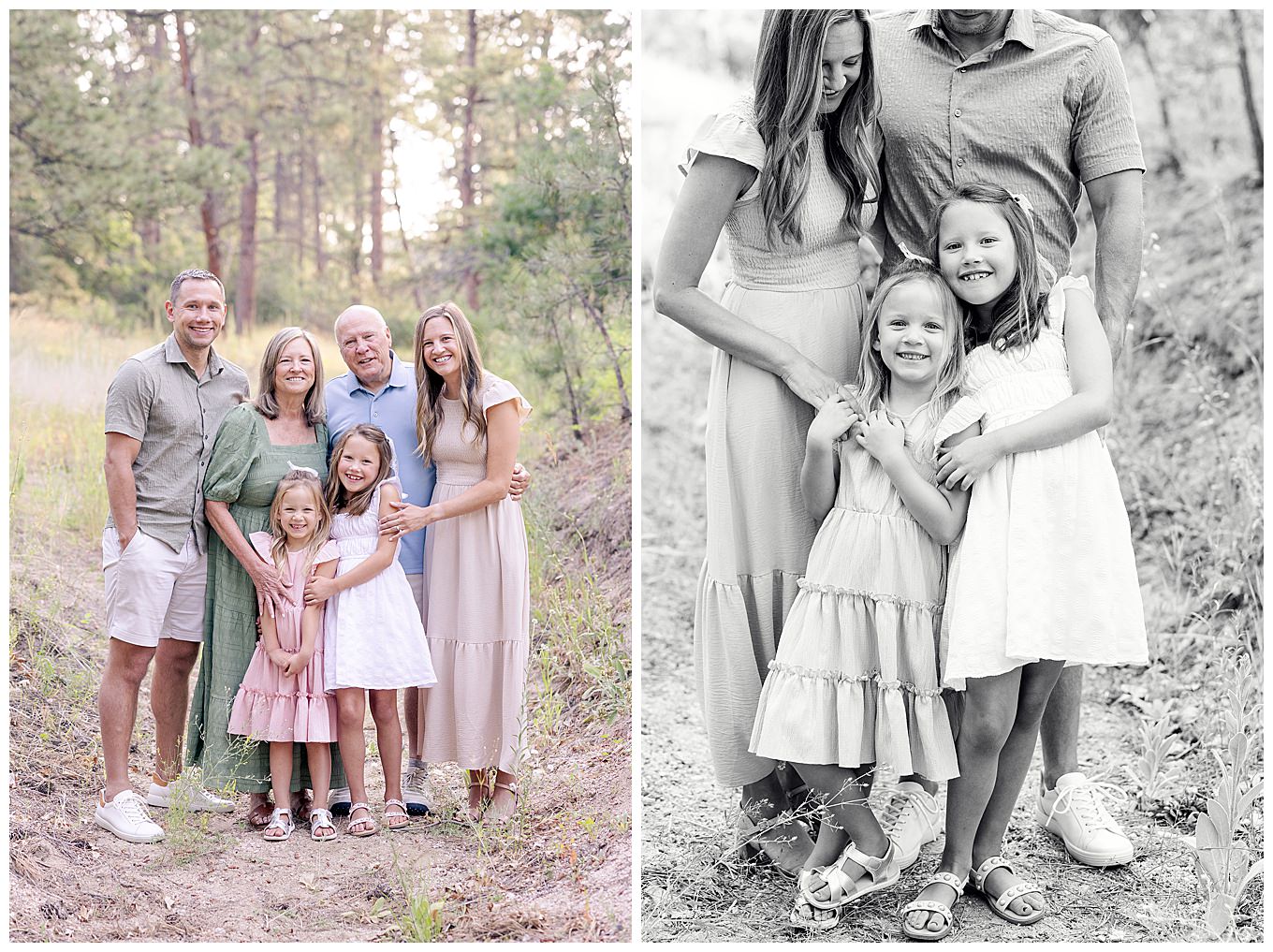 Extend family pictures in Castle Pines, Colorado with multiple generations